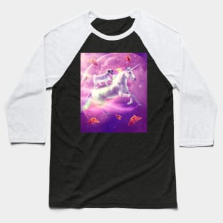 Space Pug Riding On Flying Unicorn With Taco Baseball T-Shirt